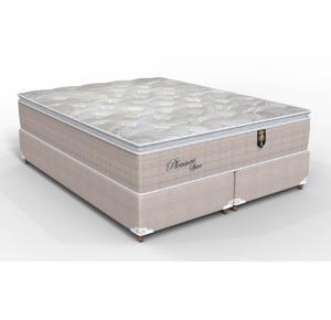 Conjunto Box Colchão Pleasure Space mais Cama Queen Orthoflex 158x198x033